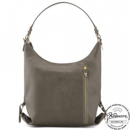  Женская кожаная сумка "Эмилия" (хаки)